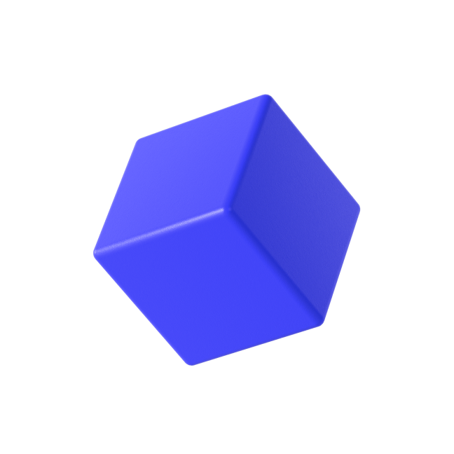 blue cube